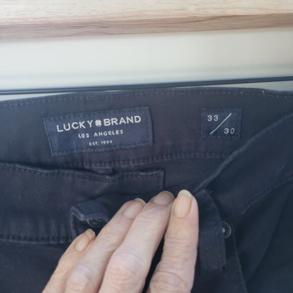 Lucky Brand Jeans Mens 33x30 Black Straight Leg - Picture 2 of 8